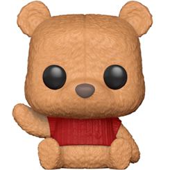 Figura de Winnie the Pooh realizada en vinilo perteneciente a la línea Pop! de Funko. La figura tiene una altura aproximada de 10 cm., y está basada en la película de Disney Christopher Robin.