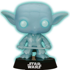 Figura del Espíritu de Yoda realizada en vinilo perteneciente a la línea Pop! de Funko. La figura tiene una altura aproximada de 9 cm., y está basada en la saga de Star Wars.