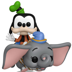 Preciosa figura de Dumbo w/Goofy realizada en vinilo perteneciente a la línea Pop! de Funko. La figura tiene una altura aproximada de 21 cm., y está basada en la atracción de Disney.
