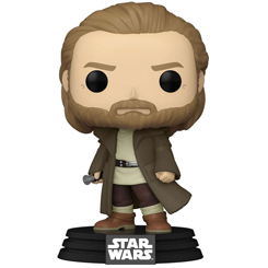 Figura de Obi-Wan Kenobi realizada en vinilo perteneciente a la línea Pop! de Funko. La figura tiene una altura aproximada de 9 cm., y está basada en la saga de Star Wars. 