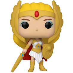 Figura de She-Ra realizada en vinilo perteneciente a la línea Pop! de Funko. La figura tiene una altura aproximada de 9 cm., y está basada en la serie de TV He-Man y los Masters del Universo. 