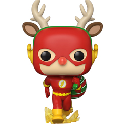 Figura de Rudolph Flash en Navidad realizada en vinilo perteneciente a la línea Pop! de Funko. La figura tiene una altura aproximada de 10 cm., y está basada en los personajes de DC Comics. 