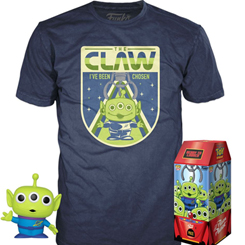 Pack compuesto por una camiseta de The Claw y una figura de Alien realizada en vinilo perteneciente a la línea Pop! de Funko. La figura tiene una altura aproximada de 10 cm.,