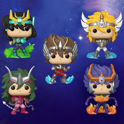 Pack de Saint Seiya realizado en vinilo perteneciente a la línea Pop! de Funko. Las figuras tienen una altura aproximada de 10 cm., y está basada en la serie de Caballeros del Zodiaco Saint Seiya