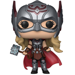 Figura de Mighty Thor realizada en vinilo perteneciente a la línea Pop! de Funko. La figura tiene una altura aproximada de 10 cm., y está basada en la película Thor: Love & Thunder. 