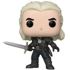 Figura de Geralt realizada en vinilo perteneciente a la línea Pop! de Funko. La figura tiene una altura aproximada de 10 cm., y está basada en la serie de Netflix The Witcher. 