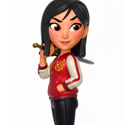 Figura de Mulan realizada en vinilo perteneciente a la línea Rock Candy de Funko. La figura tiene una altura aproximada de 13 cm., y está basada en la popular película ¡Rompe Ralph! 2: Ralph rompe Internet. 