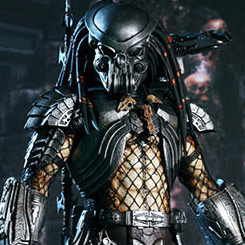 Detallada figura Celtic Predator creada por la firma Hot Toys basándose en la película de Alien vs. Depredador, la figura cuenta con más de 30 puntos de articulación