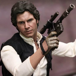 Detallada figura Edición Limitada de Han Solo Movie Masterpiece, figura creada por la firma Hot Toys basándose en la popular saga de George Lucas “Star Wars”.