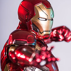 Impresionante figura de Iron Man Mark XLVI basada en la película Captain America Civil War de Marvel. Esta pieza de coleccionista está realizada en resina y se ha cuidado hasta el más mínimo detalle.