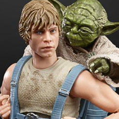 Figura 2-Pack 2020 Luke Skywalker and Yoda (Jedi Training) oficial Vintage Collection de Hasbro. Esta preciosa figura retro tiene una altura aproximada de 15 cm de altura,