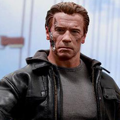 Espectacular figura Edición Limitada de Terminator T-800 Guardian basado en la película Terminator Genisys interpretado por Arnold Schwarzenegger, figura creada por la firma Hot Toys basándose en los bocetos originales para la película.