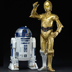 Pack compuesto por C-3PO y R2-D2, ambas figuras pertenecen a la serie ArtFX original de “Star Wars”. 