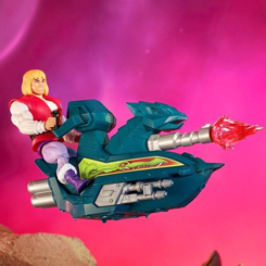 Espectacular figura del Principe Adam en su Sky Sled basada en la serie de He-man y los Masters del Universo también conocido como MOTU. En esta ocasión Mattel ha realizado una nueva colección Origins 