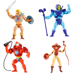 Pack Wave 1 compuesto por una figura de He-Man,  una figura de Skeletor, 
una figura de Teela y una figura de Beast Man basadas en la serie de He-man y los Masters del Universo también conocido como MOTU