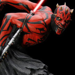 Figura Oficial de la línea ARTFX Light-Up Edition de Darth Maul de Star Wars, a escala 1/7 con un tamaño aproximado de 28 cm.