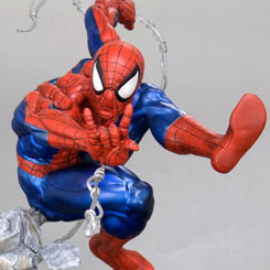 Asombrosa figura de Spider-man de Marvel Classic, realizada en resina de la serie Fine Art de Marvel de Kotobukiya.