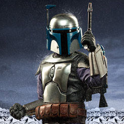 Detallada figura del Cazarecompensas Jango Fett de la línea “Militaries of Star Wars” creada por la firma Sideshow para Star Wars.