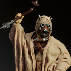 Detallada figura de Tusken Raiders, de los nómadas de Tatooine, figura creada por la firma Sideshow.