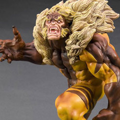 Fascinante figura del escultor Eric Sosa de Dientes de Sable (Sabretooth) de X-Men Blue Team Series.