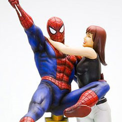 Edición Limitada y numerada de la figura de Spider-man & Mary Jane Watson está realizada en una fundición en frío de porcelana.