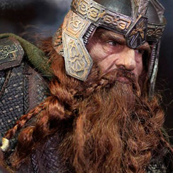 Figura Edición Limitada de Gimli creada por la firma Asmus Toys para El Señor de los Anillos, la figura con más de 15 puntos de articulación hace casi posible cualquier posición.