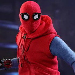 Increíble Figura Edición Limitada de Spider-man (El hombre araña) basada en la película “Spider-Man Homecoming” interpretado por Tom Holland, figura creada por la firma Hot Toys basándose en los bocetos originales de Marvel para la película.