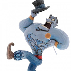 Simpática figura del Genio basado en el clásico de Aladdin de Walt Disney. Con esta figura con unas medidas aproximadas de 21 x 11 x 13 cm., donde se ha mezclado la magia de las figuras de Walt Disney con el arte Heartwood Creek 