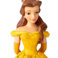 Figura de la Princesa Bella "Belle  Chip Charm" del Clásico de Disney La Bella y la Bestia, Jim Shore ha elaborado esta figura con unas dimensiones aproximadas de 16,5 x 11 x 12 cm.,