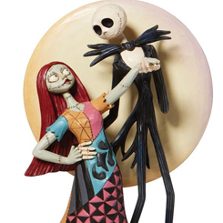 Figura de Jack skellington y Sally basada en la película de Pesadilla Antes de Navidad, con una altura aproximada de 23 cm., se ha mezclado la magia de las figuras de Walt Disney