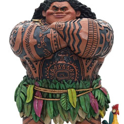 Espectacular figura de Maui basado en el clásico de Walt Disney “Moana” de 2016, el artista Jim Shore ha creado esta preciosa figura de Maui y Heihei titulada Daring Demigod con unas medidas aproximadas de 21 x 10 x 13 cm., 