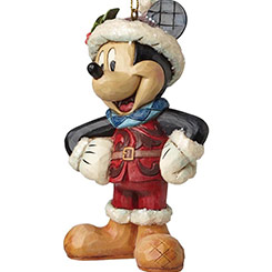 Adorno para el árbol de Navidad de Mickey Mouse de Walt Disney titulada Mickey Mouse Hanging, el artista Jim Shore ha elaborado esta figura de Navidad con unos 10 cm., de altura.
