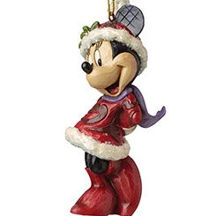 Adorno para el árbol de Navidad de Minnie Mouse de Walt Disney titulada Minnie Mouse Hanging, el artista Jim Shore ha elaborado esta figura de Navidad con unos 10 cm., de altura.