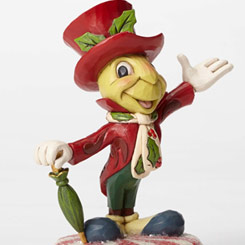 Figura de Pepito Grillo titulada Jiminy Cricket on Peppermint basado en el clásico de Disney Pinocchio, Jim Shore ha elaborado esta figura de Navidad con unos 13 cm., de altura.