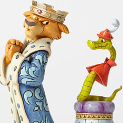 Figura de Prince John & Sir Hiss pertenecientes al Clásico de Disney Robin Hood, Jim Shore ha elaborado esta figura con unos 17 cm., de altura en donde se ha mezclado la magia de las figuras de Walt Disney.