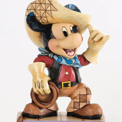 Disfruta de esta divertida figura de Mickey Mouse Cowboy Roundup, el artista Jim Shore ha elaborado esta figura con unos 15,5 cm., de altura.