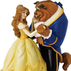 Preciosa Figura para pastel de boda de la Bella y la Bestia basada en el clásico de Walt Disney “La Bella y la Bestia” de 1991, con aproximadamente 12 x 8 x 10 cm.