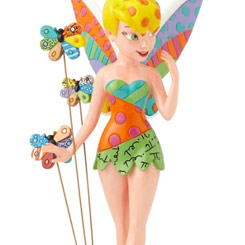 Encantadora figura de Campanilla en una flor de Walt Disney realizada por el pintor y escultor Romero Britto, titulada Tinker Bell on Flower. Esta preciosa figura de unos 23 cm., de altura aproximadamente