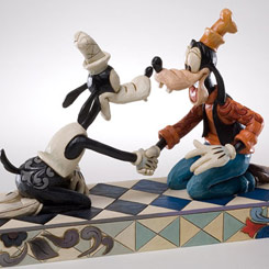 Figura conmemorativa de la evolución que ha tenido Goofy desde los orígenes hasta la actualidad. 