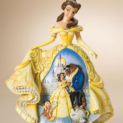 Figura de la Princesa Bella Clásico de Disney La Bella y la Bestia, Jim Shore ha elaborado esta figura con unos 25 cm.