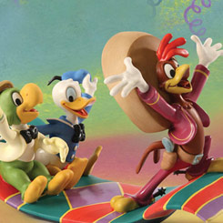 Figura Ed Limitada de Donald, José Carioca y Panchito, esculpida magistralmente por  Bruce Lau.