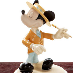 Figura en porcelana de Mickey Mouse en los años noventa. Incluye certificado de autenticidad. Terminada en oro de 24k.