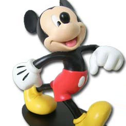 Figura de Mickey Mouse. Realizada en resina y pintada a mano. Figura original Disney. 