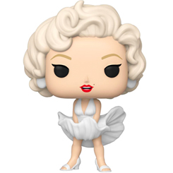 Figura Marilyn Monroe (White Dress) realizada en vinilo perteneciente a la línea Pop! de Funko. La figura tiene una altura aproximada de 9 cm.. La línea de figuras POP! Vinyl 