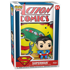 Figura de Superman Action Comic realizada en vinilo perteneciente a la línea Pop! de Funko. La figura tiene una altura aproximada de 10 cm., y está basada en el comic de Superman. 