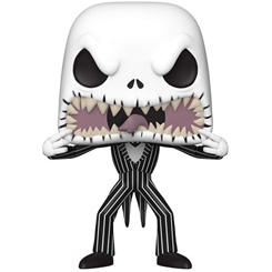 Figura de Jack (scary face) realizada en vinilo perteneciente a la línea Pop! de Funko. La figura tiene una altura aproximada de 25 cm., y está basada en la película de Pesadilla antes de Navidad. 