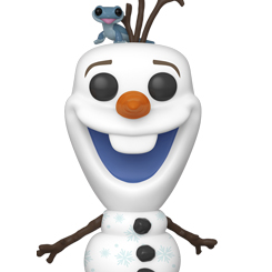 Figura de Olaf con Bruni realizada en vinilo perteneciente a la línea Pop! de Funko. La figura tiene una altura aproximada de 10 cm., y está basada en la película de Disney Frozen 2: