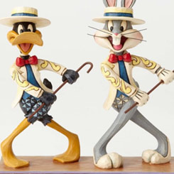 Figura de Bugs Bunny y el Pato Lucas basada en la serie de animación Looney Tunes de Warner Bros. el artista Jim Shore ha elaborado esta figura con unos 18 cm., de altura.