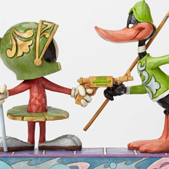 Preciosa figura del Pato Lucas y Marvin el Marciano basada en la serie de animación Looney Tunes de Warner Bros.