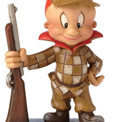 Figura de Elmer Fuddo basada en la serie de animación Looney Tunes de Warner Bros. el artista Jim Shore ha elaborado esta figura con unos 10,5 cm., de altura.